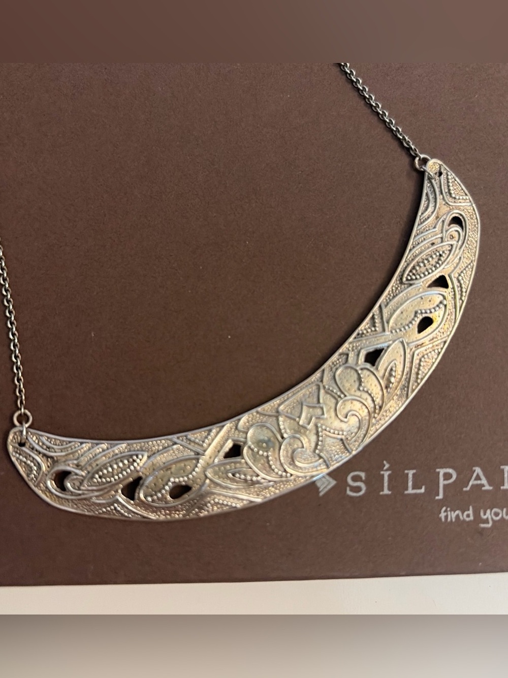 SILPADA Sterling Silver .925 AHEAD OF THE CURVE Choker-Necklace N3110 - 16-18"